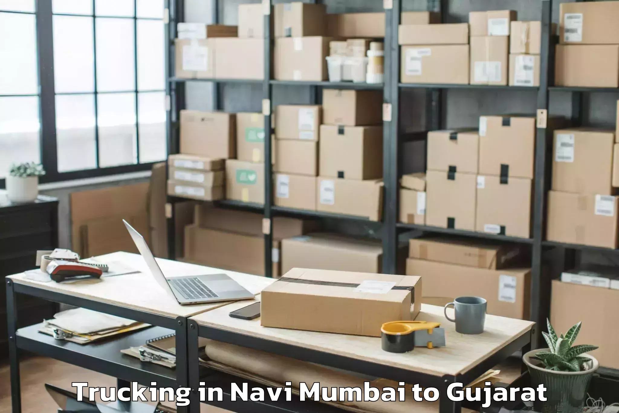 Book Navi Mumbai to Dantiwada Trucking Online